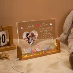 Personalized Photo Couple Led Night Light, The Day I Found My Missing Piece, Wedding Gift For Couple, Anniversary Gift, Valentines Gifts - thumbnail 3