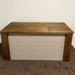 Deluxe Ottoman Shoe Storage Box Seat Bench Chest Truffle Pine Oak Solid Wood - thumbnail 3