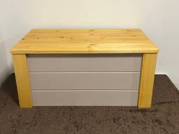 Deluxe Ottoman Shoe Storage Box Seat Bench Chest Truffle Pine Oak Solid Wood