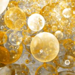 Glittering Gold Bubbles 3D Wall Sticker Decor Ceiling Golden White Mural Self Adhesive Exclusive Design Photo Wallpaper - thumbnail 3