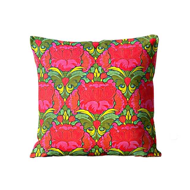 Heals, Mid 70S Vintage Floral Cotton Cushion Cover - image 1