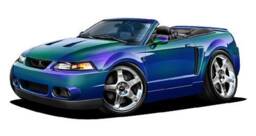 1999-04 Ford Mustang Cobra Mystichrome Convertible Vinyl Decal Wall Graphic Officially Licensed - thumbnail 1