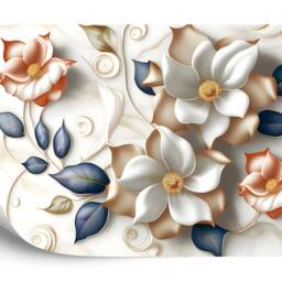 Floral Marble Art Print Wallpaper Mural, Peel & Stick - thumbnail 3