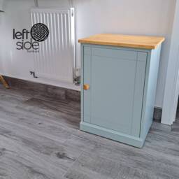 Handmade Narrow Cupboard, Small 1 Door Cabinet With Adjustable Shelves
