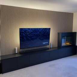 Media Wall Package - Acoustic Panels 4M Units Electric Fire Led Lights - thumbnail 2