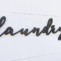 Laundry Word Cutout Wooden Letters Sign Wall Hanging Room Decor Housewarming Gift - thumbnail 3