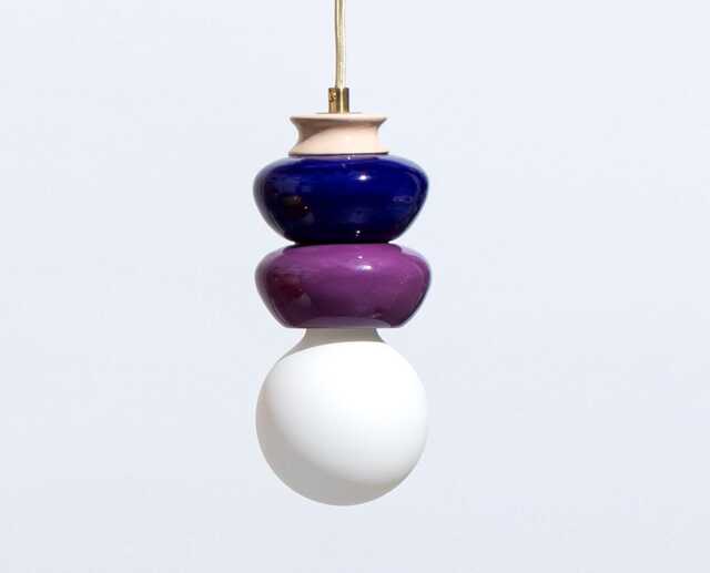 Handmade Ceramic Pendant Light Contemporary Art Clay Lampshade - image 1