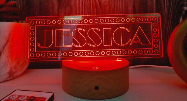 Personalized Broadway Led Night Light Custom Kids Room Decor - image 1