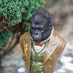 Set 4 Animal Gentry Resin Sculpture - Home Garden Ornament Outdoor Admiral Decor - thumbnail 4