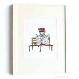Mr. Raccoon - Animal Illustration, Print, 8 X 10 Illustration Print - thumbnail 2