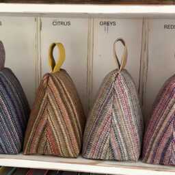 "Rainbow Tweed Door Stop 100% British Wool Fabric, 4 Colour Choices ""From The Mills" - thumbnail 2