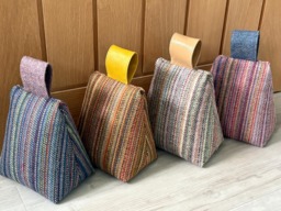"Rainbow Tweed Door Stop 100% British Wool Fabric, 4 Colour Choices ""From The Mills" - thumbnail 1