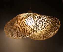 Handwoven Bamboo Pendant Light Creative Ceiling Lamp - 19.7