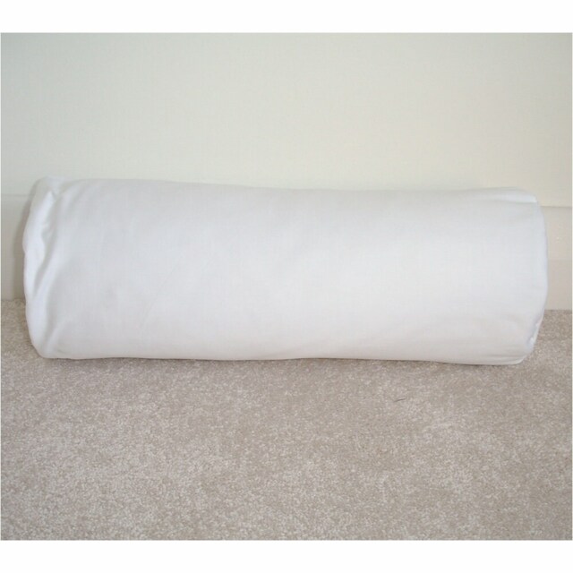 "White Plain Block Solid Colour Pure Bolster Cover 6x16 Pillow Sham Round Ended End Scatter Throw 16""x6"" Cushion Case 16" - image 1