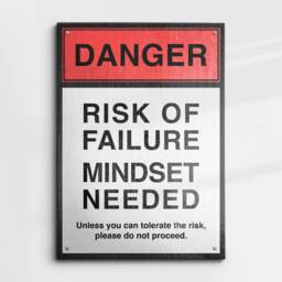 Danger Mindset Entrepreneur Quote Hustle Motivational Inspirational, Framed Canvas Wall Art Poster Print, Home Office & Room Decor, Gift - thumbnail 3