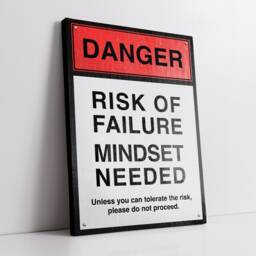 Danger Mindset Entrepreneur Quote Hustle Motivational Inspirational, Framed Canvas Wall Art Poster Print, Home Office & Room Decor, Gift - thumbnail 2