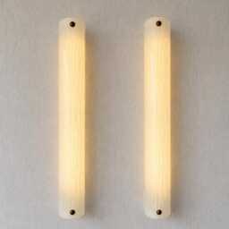 "Wireless Dimmable Wall Sconce, Handmade Led Lamp, Cordless Bedside Light - " - thumbnail 3