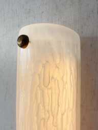 "Wireless Dimmable Wall Sconce, Handmade Led Lamp, Cordless Bedside Light - "