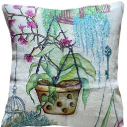 Hanging Gardens Cushion Cover Osborne & Little Fabric Botanical Floral Pattern - thumbnail 3