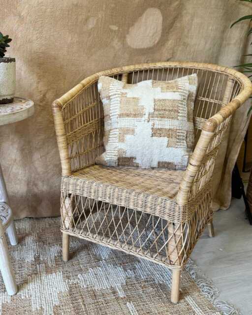 Jute & Boucle Hand-Woven Scatter Cushion Cover - Natural & Cream - image 1