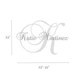 Custom Name Nursery Wall Decal Monogram Initial, Personalized Colors - thumbnail 3