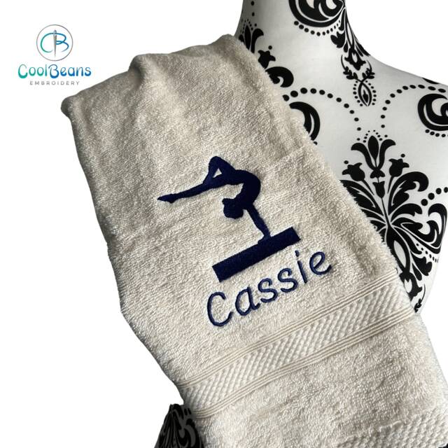 Gymnastics Towel - Personalised Face Cloth/Hand Bath = Dance Gymastics - image 1