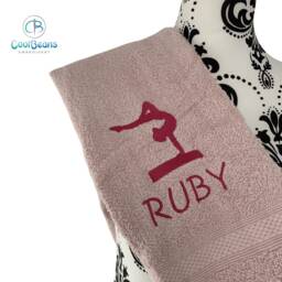 Gymnastics Towel - Personalised Face Cloth/Hand Bath = Dance Gymastics - thumbnail 2