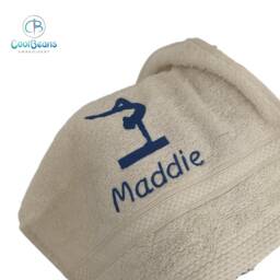 Gymnastics Towel - Personalised Face Cloth/Hand Bath = Dance Gymastics - thumbnail 3