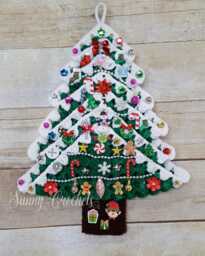Christmas Tree, Crocheted Gifts, Holiday Tree Door Hanger, Decor, Decor