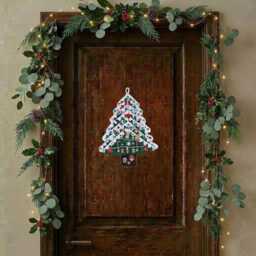 Christmas Tree, Crocheted Gifts, Holiday Tree Door Hanger, Decor, Decor - thumbnail 2