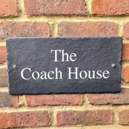 Rustic Slate House Sign Farmhouse Plaque Door Number 40 X 20cm - thumbnail 3