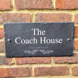 Rustic Slate House Sign Farmhouse Plaque Door Number 40 X 20cm - thumbnail 2