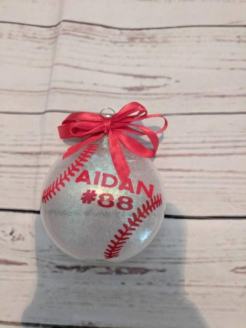 Baseball Ornament/ Christmas/ Sports Gift/ Personalized Decor
