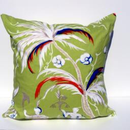 Pillement Grande By Bob Collins & Sons in Lime This Listing Is For One Pillow Cover- Front - Back - thumbnail 2