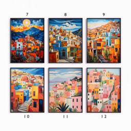 Bolivia Poster Sets, Latin American Travel Prints, Floral Art, La Paz Folk Art Poster, Gallery Wall, Gift, A1/A2/A3/A4 - thumbnail 2
