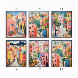 Bolivia Poster Sets, Latin American Travel Prints, Floral Art, La Paz Folk Art Poster, Gallery Wall, Gift, A1/A2/A3/A4 - thumbnail 3