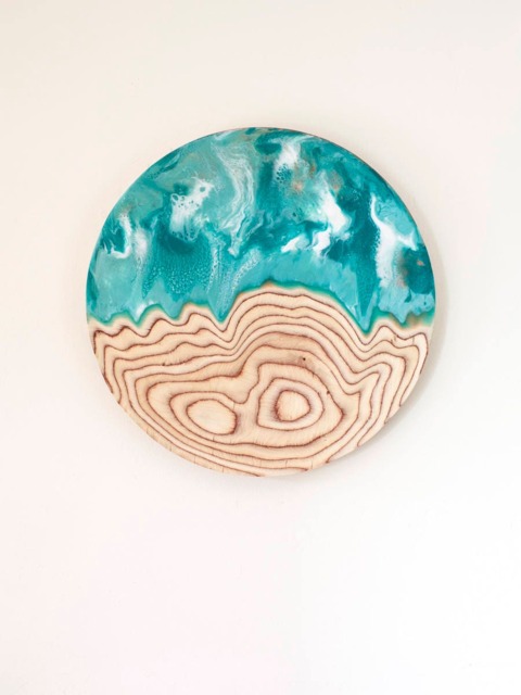 Sold Meets The Sea Topographical Wood & Resin Wall Art - image 1