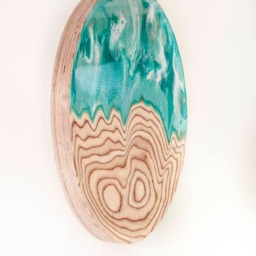 Sold Meets The Sea Topographical Wood & Resin Wall Art - thumbnail 2