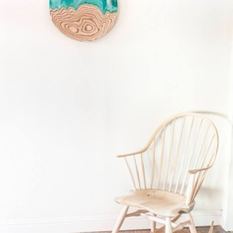Sold Meets The Sea Topographical Wood & Resin Wall Art - thumbnail 3