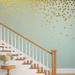 Gold Polka Dot Decals, Gold Wall Decal, Bedroom Decorating Ideas, Bedroom Decorations Teen, Teenage Girl Bedroom Decor - thumbnail 3