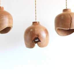 Pendant Light, Wooden Hanging Dining Room Lamp Shade, Natural Kitchen Island Chandelier - thumbnail 3