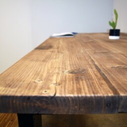 Reclaimed Dining Table With Box Steel Legs, Choice Of Sizes+Colours - thumbnail 2