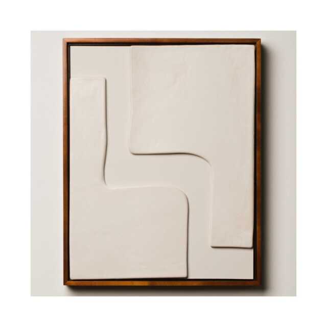 Original Modern Minimalist Ceramic Mosaic Art Wall Geometric White Decor - Home Desi Murphy