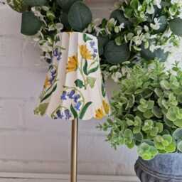 Cordless Touch Lamp. Beautiful Emma Bridgewater Inspired Bluebell & Celadine Led Rechargeable Table Wireless Lamp.portable