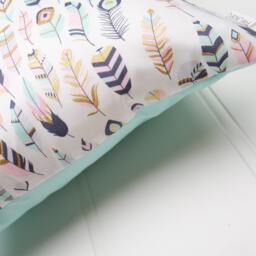 Pastel & Gold Feather Cushion Cover - thumbnail 2