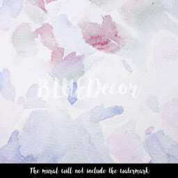 Abstract Watercolor Wall Mural, Wallpaper, Peel & Stick, Removable Decal, Covering, Blue Painting, Art #3 - thumbnail 4