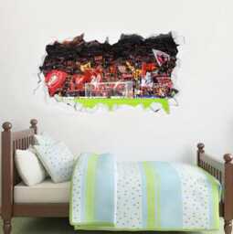 Liverpool Football Club - Anfield European Night - View From The Kop Broken Wall Sticker