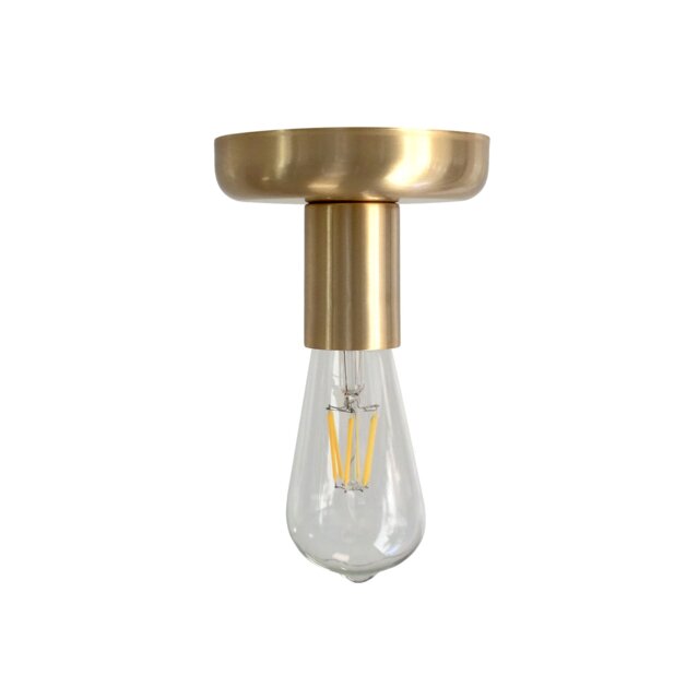 Handmade Brass Flush Mount Ceiling Light Minimalist Sconce - image 1