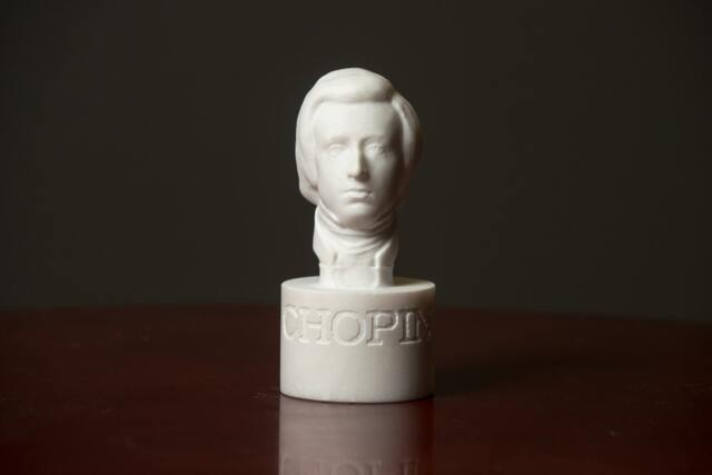 Marble Bust Of Composer Chopin Carved Greek Marble Statue Figurine Artist Sculpture - image 1