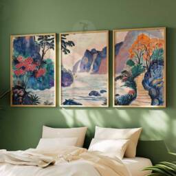 Japanese Set Of 3 Posters, Prints, Floral Wall Art, Botanical Decor, Katsushika Hokusai Oriental Gift - thumbnail 3
